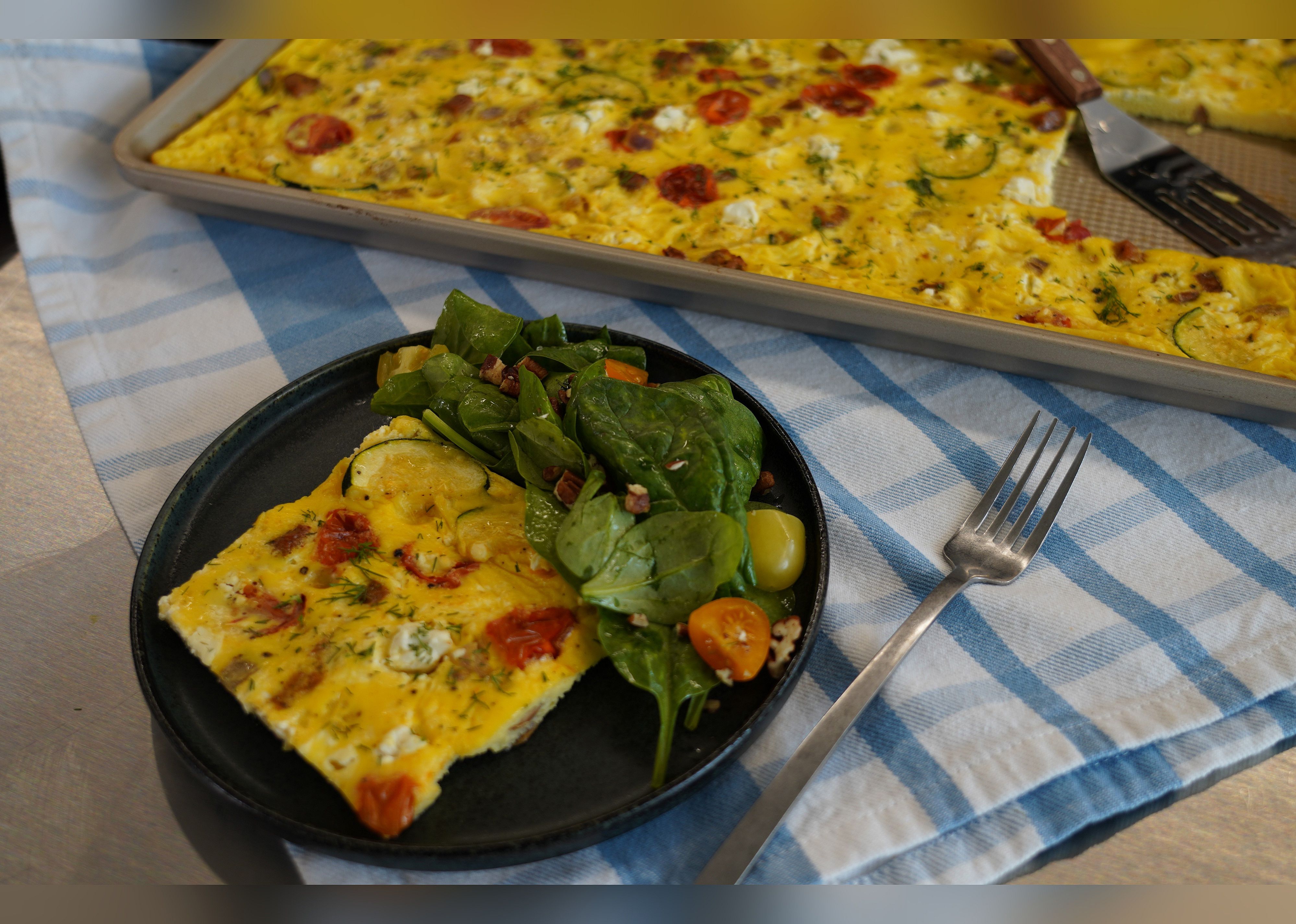 Sheet Pan Mediterranean Frittata