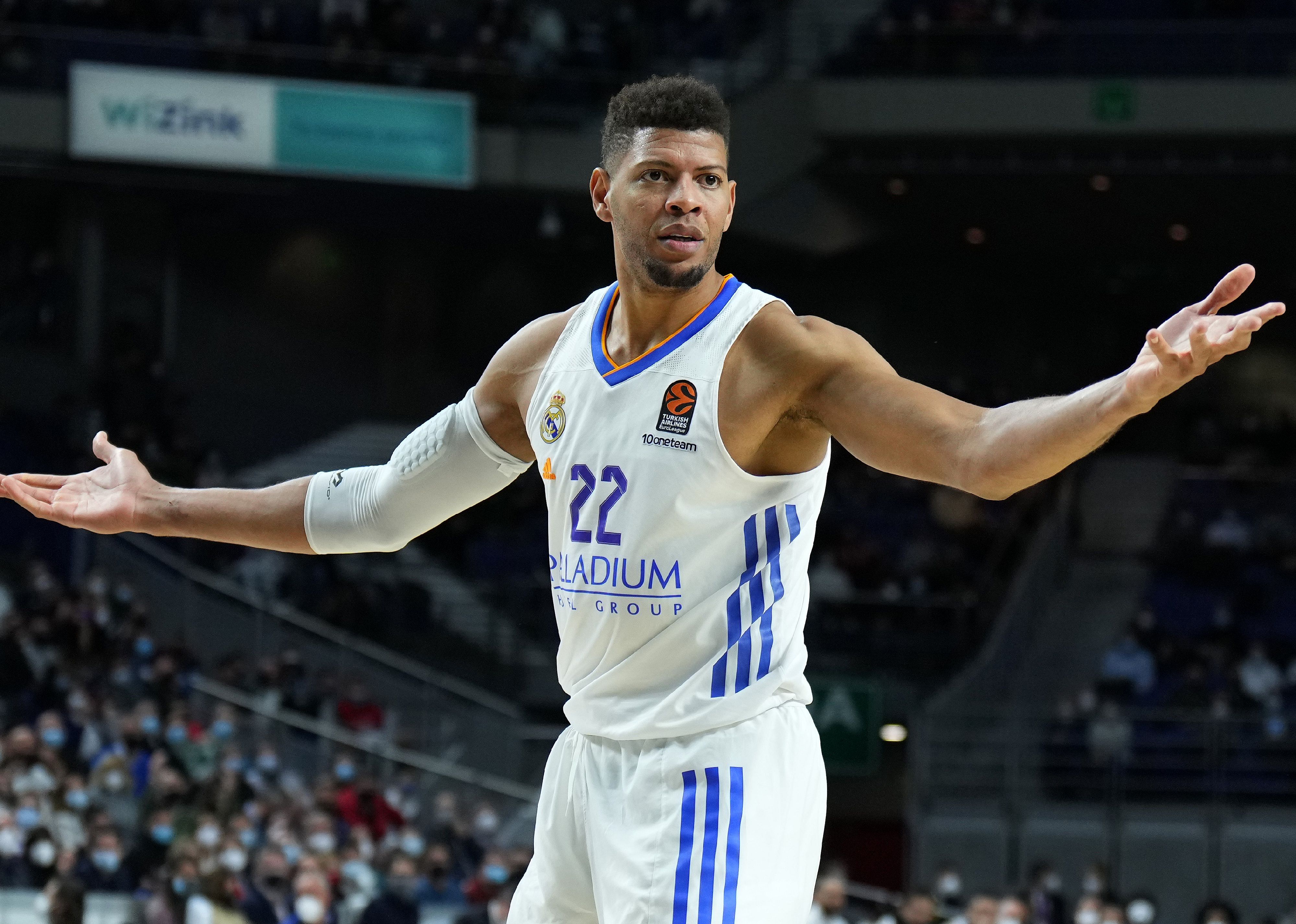 Walter Tavares on the court in Madrid, Spain.
