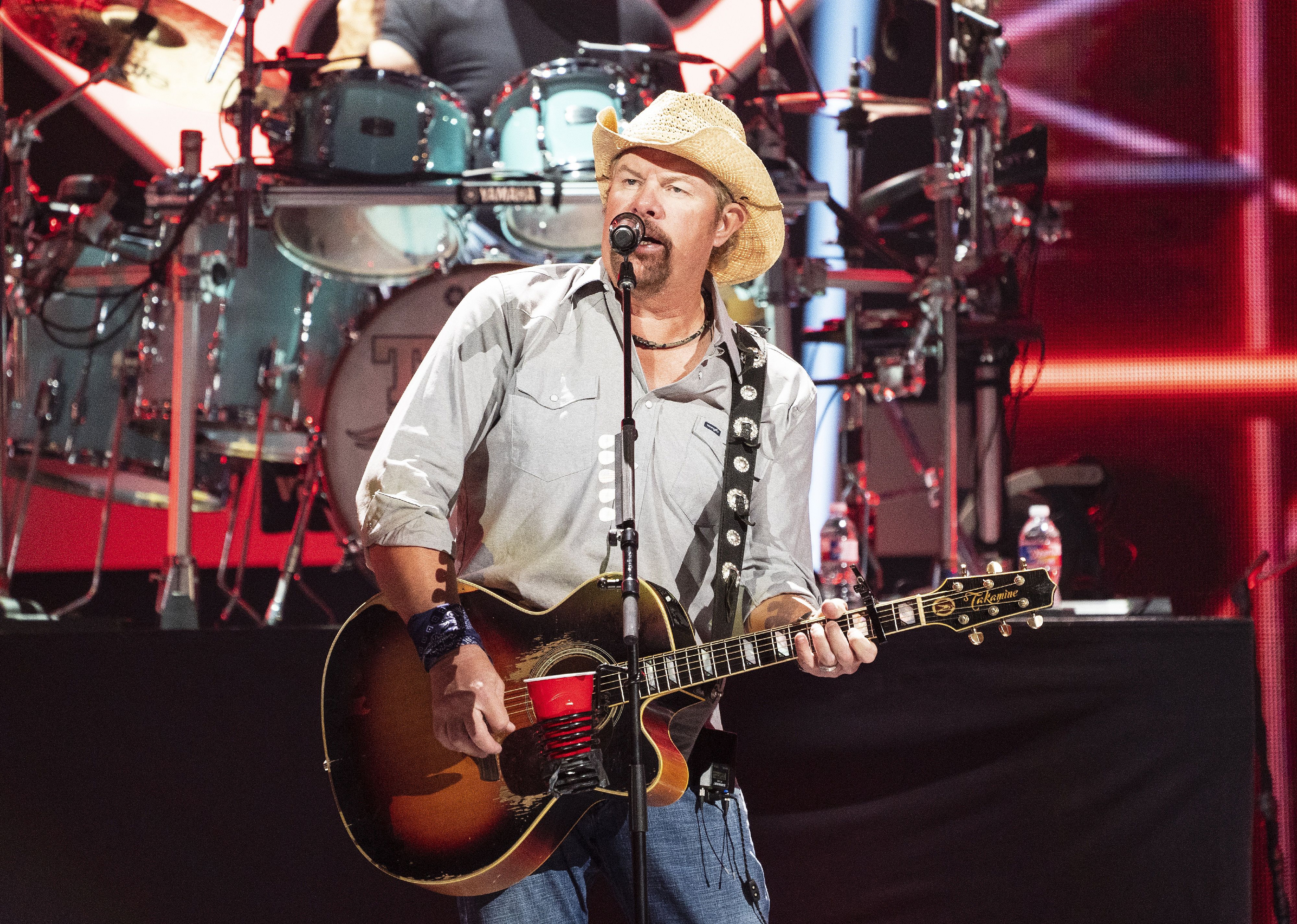Toby Keith performs onstage during the 2021 iHeartCountry Festival.