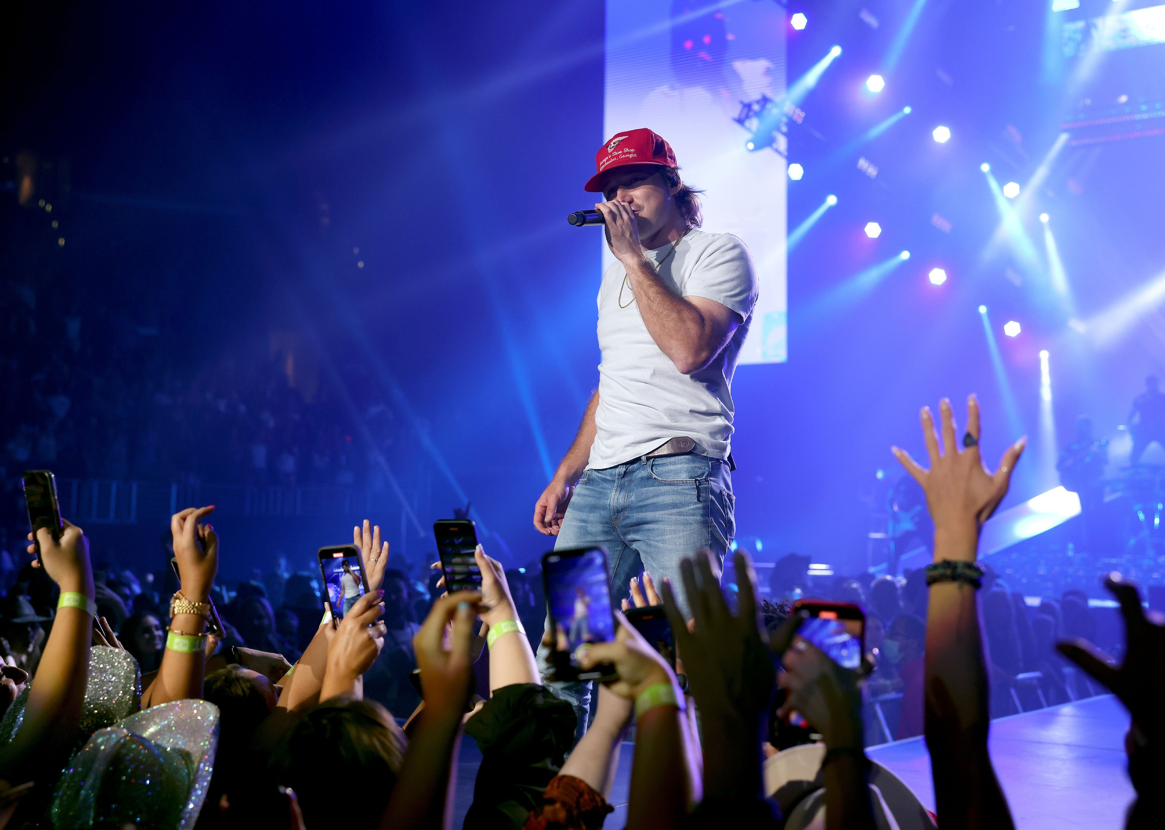 Morgan Wallen performs onstage during Morgan Wallen's Dangerous Tour, Night 2 at Los Angeles' Crypto.com Arena.