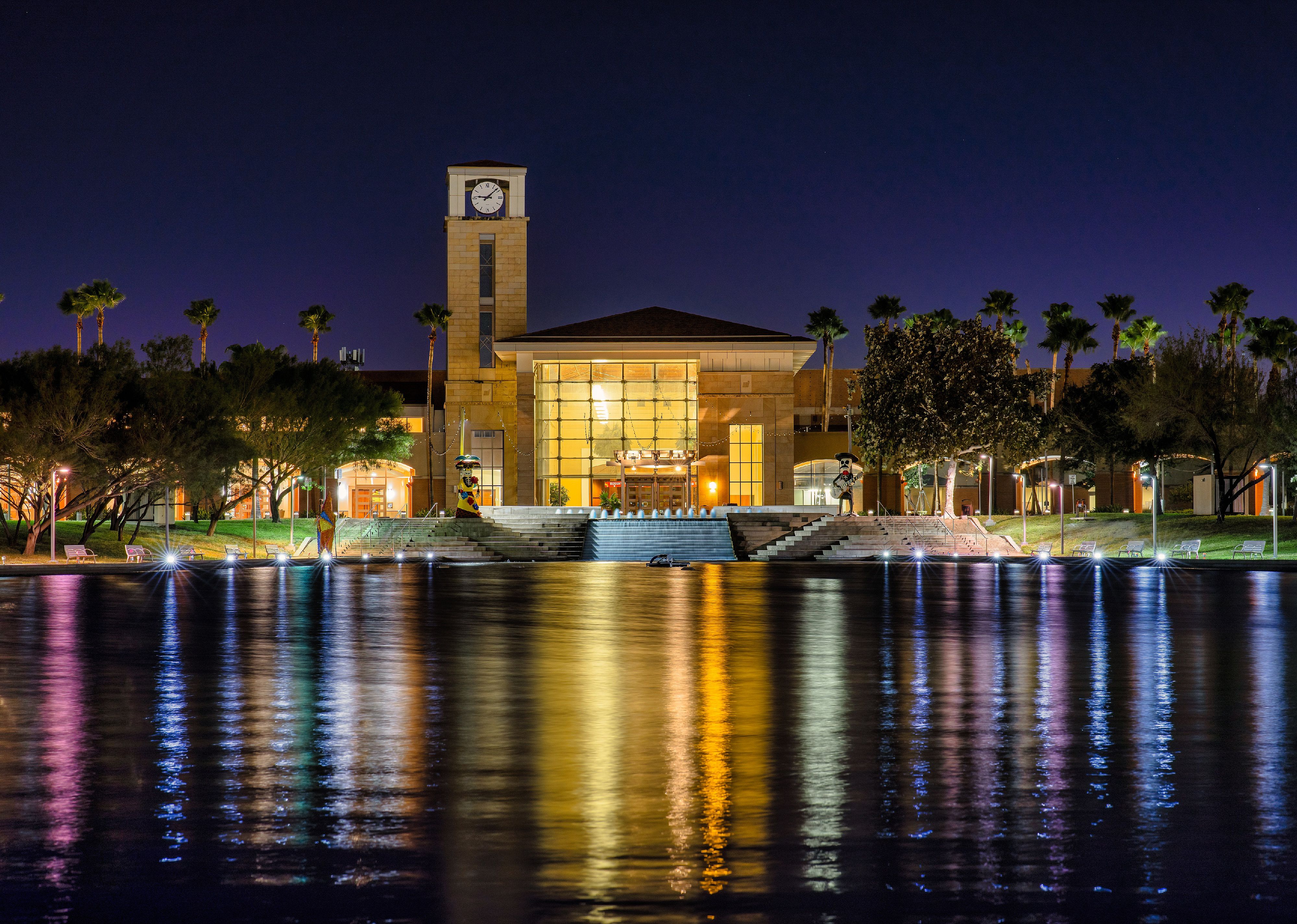 McAllen Convention Center at night.