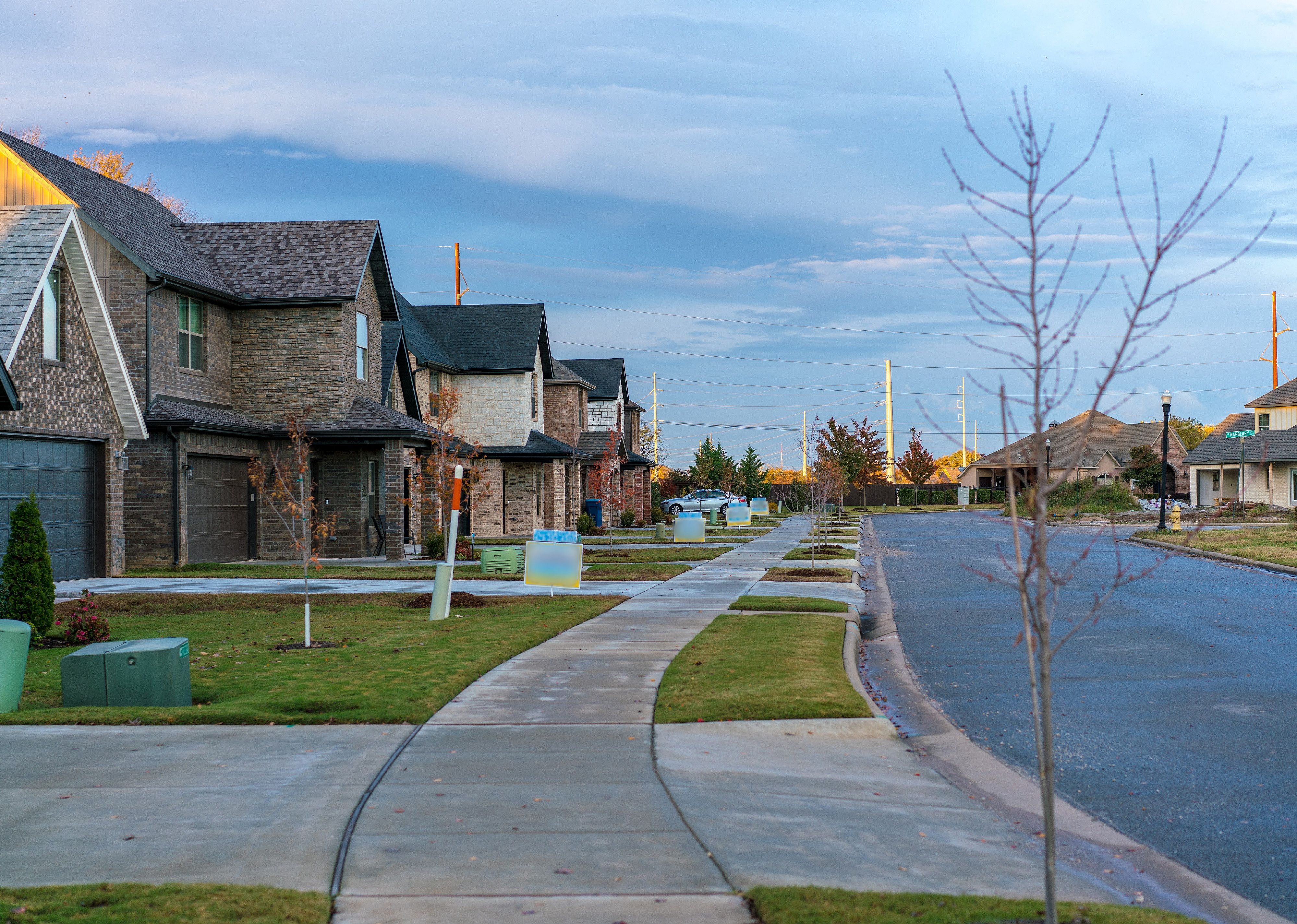 Residential neighborhood street in Bentonville.
