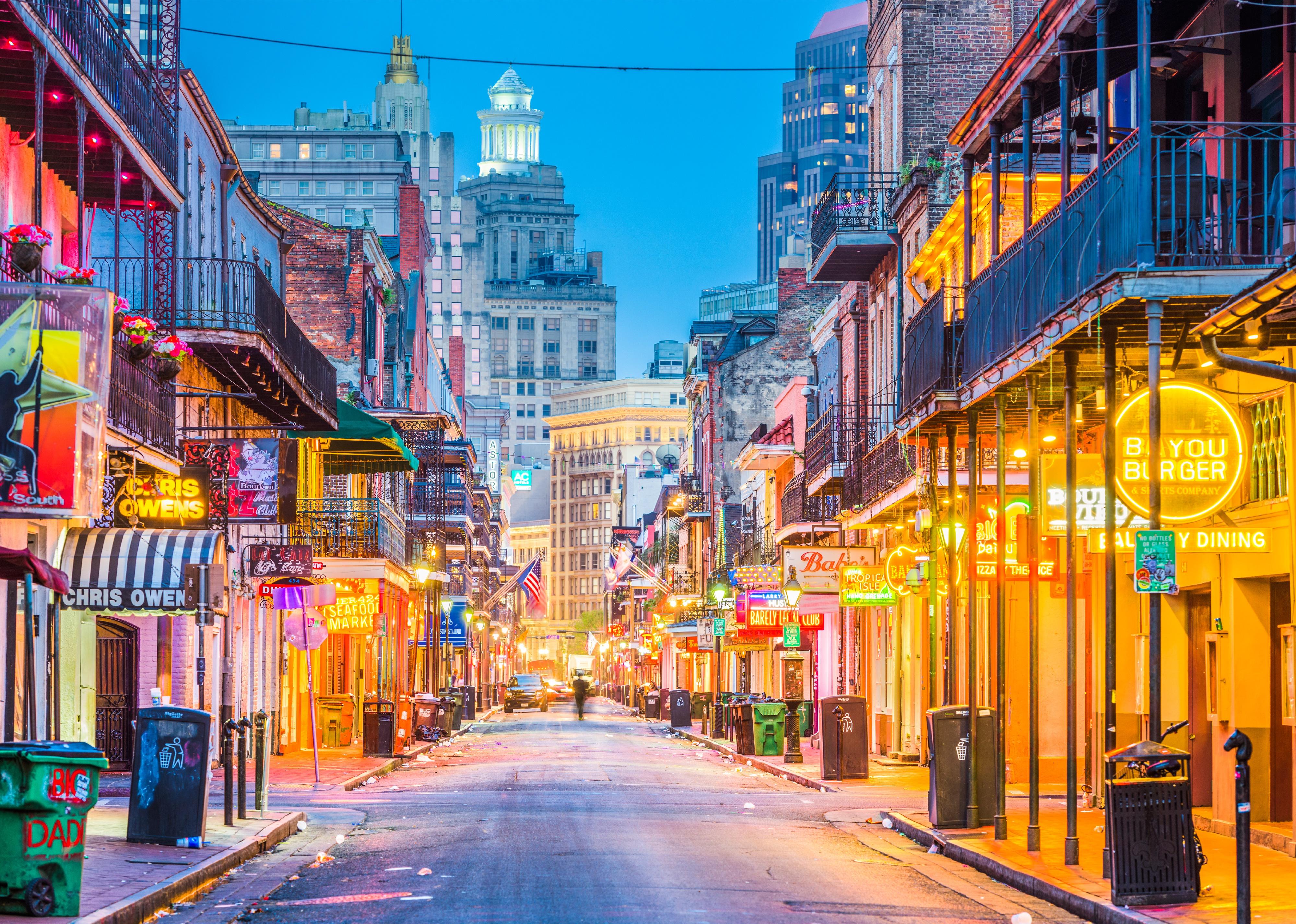 Bourbon Street comes alive in New Orleans.
