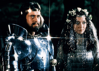 Nigel Terry and Cherie Lunghi as King Arthur and Queen Guenevere in 'Excalibur'