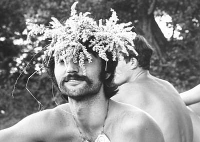A group of festival-goers in 'Woodstock,' Michael Wadleigh's 1970 documentary film on the Woodstock Festival.