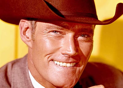 Chuck Connors wears a cowboy hat as Lucas McCain on 'The Rifleman.'