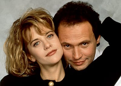 Meg Ryan and Billy Crystal pose for a portrait in Los Angeles, California, circa 1989 to promote their romantic comedy 'When Harry Met Sally.'