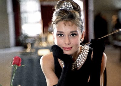 Audrey Hepburn poses for a publicity still for 'Breakfast at Tiffany's' in 1961 in New York City, New York.