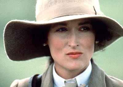 Meryl Streep on the set of 'Out of Africa.'