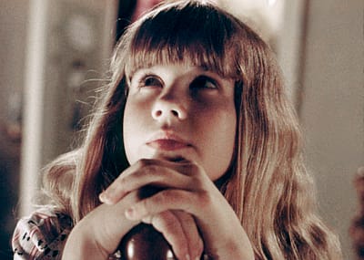 Linda Blair on the set of 'The Exorcist.'