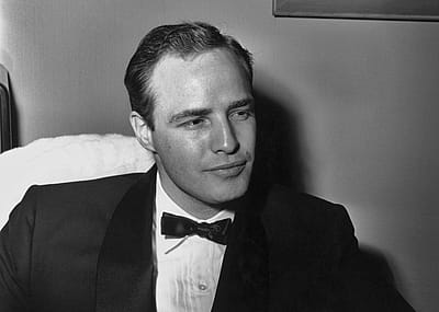 Portrait of American actor Marlon Brando in the 1950s.