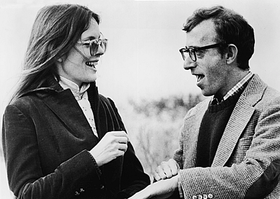Actors Diane Keaton and Woody Allen in still from the comedy 'Annie Hall.'