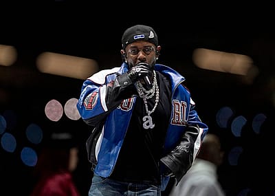 Kendrick Lamar performs during the Apple Music Super Bowl LIX Halftime Show at Caesars Superdome in New Orleans, Louisiana, on February 9, 2025.