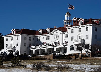 The Stanley Hotel in Estes Park, Colorado, photographed on January 12, 2016, is best known as the inspiration for Stephen King’s The Shining and for its haunted reputation.