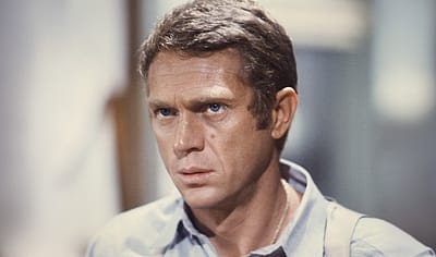 Steve McQueen in character as a San Francisco detective in Peter Yates’ 1968 thriller Bullitt.