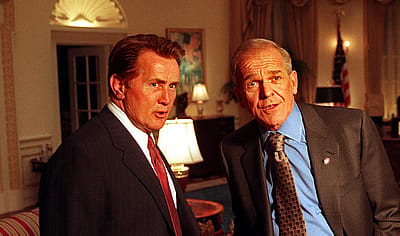 Actors Martin Sheen and John Spencer on 'The West Wing.'