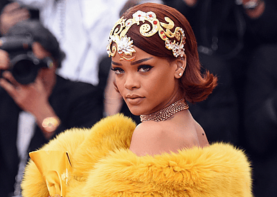 Rihanna attending the "China: Through The Looking Glass" Costume Institute Benefit Gala at the Metropolitan Museum of Art on May 4, 2015, in New York City.