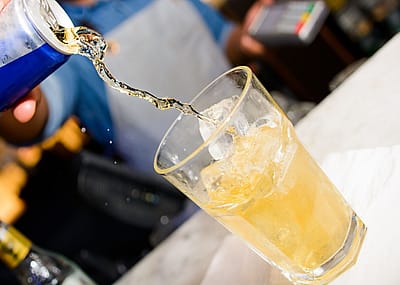 Pouring a drink.