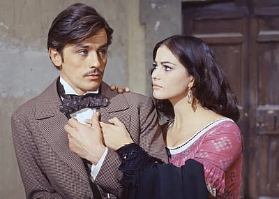 Actors Alain Delon and Claudia Cardinale in 'Il Gattopardo (The Leopard).'