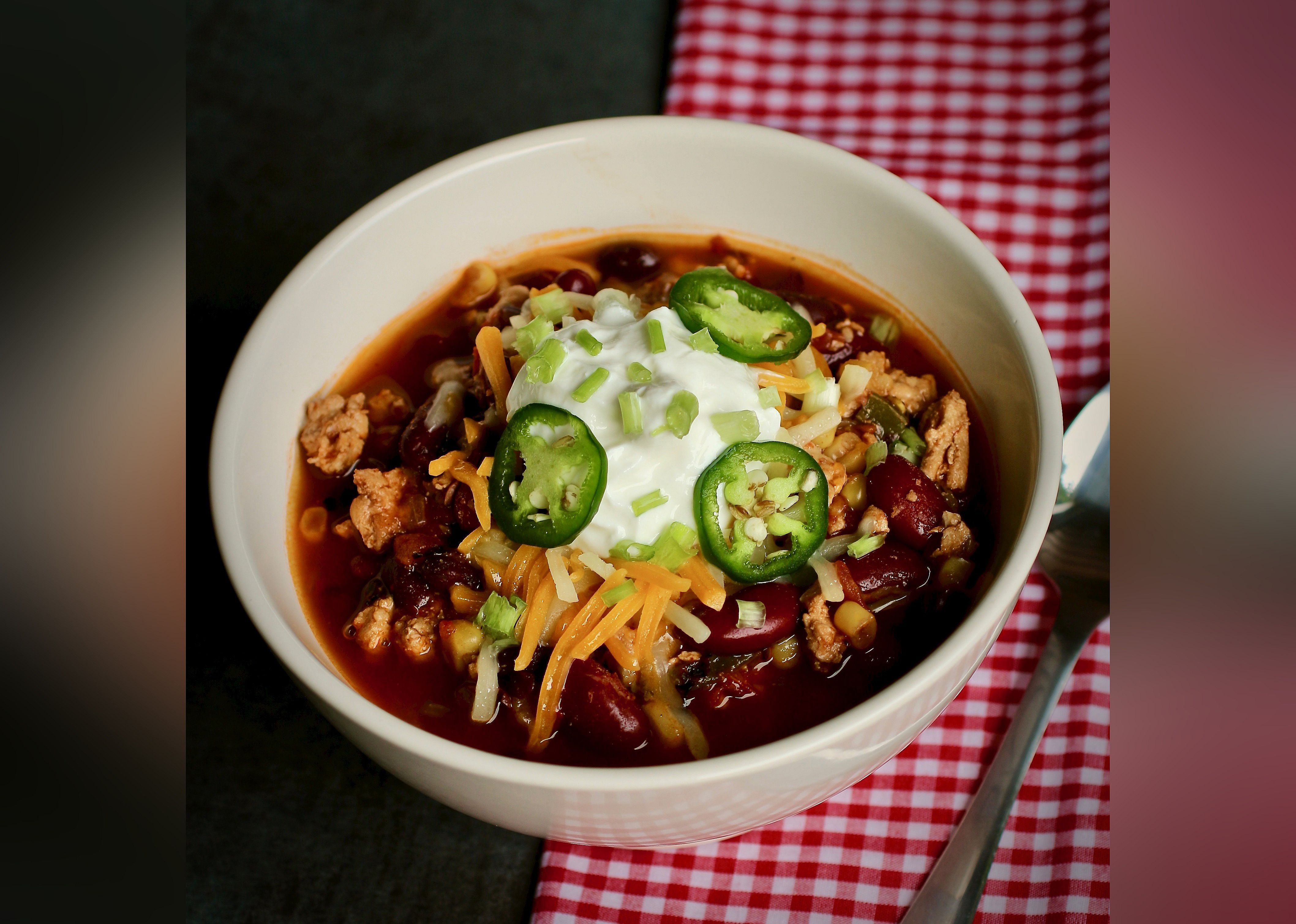 Slow Cooker Ground Chicken Chili