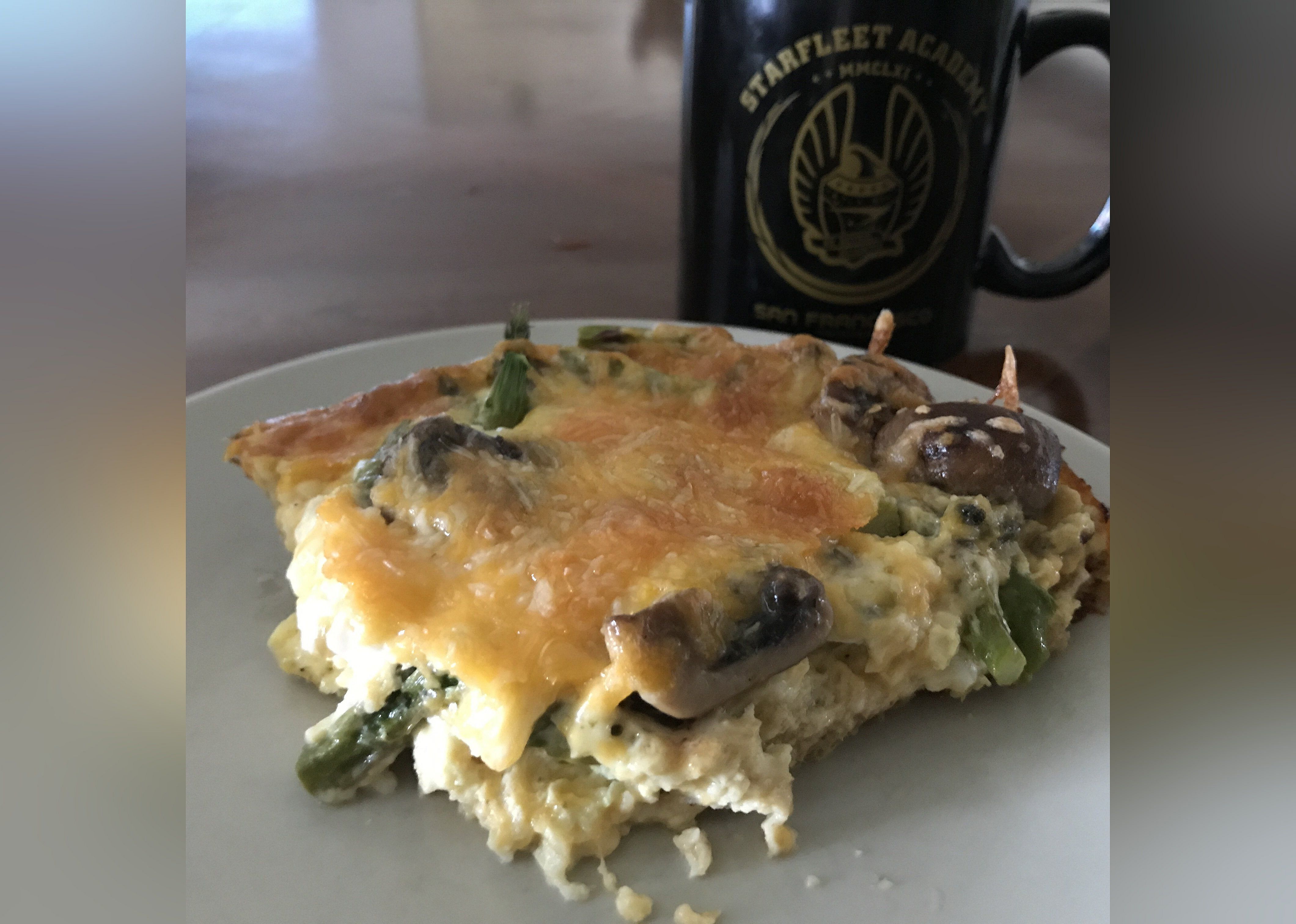 Overnight Asparagus Mushroom Strata