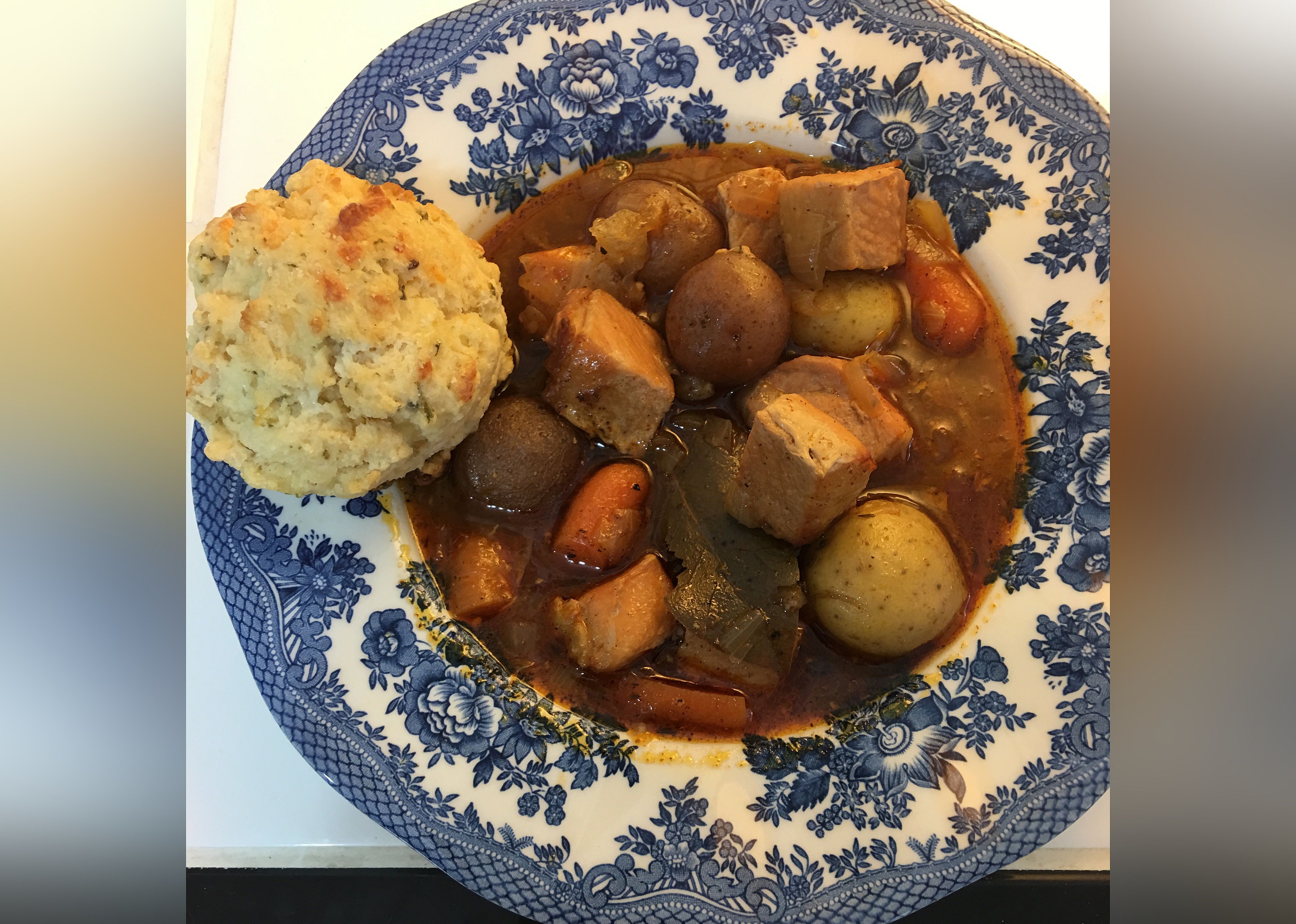 Pork Rib Stew with Sage Cornmeal Dumplings