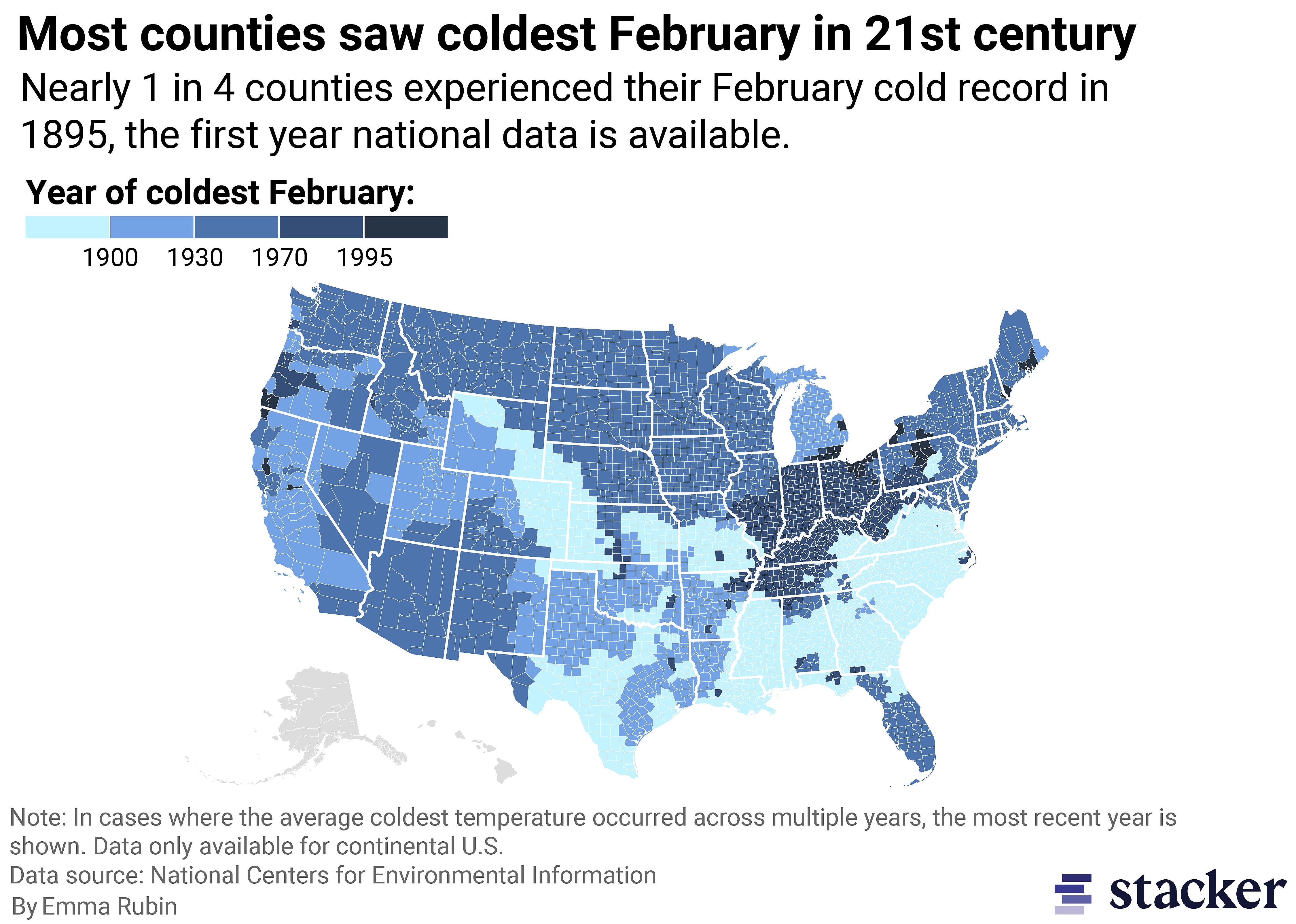 Coldest Februaries