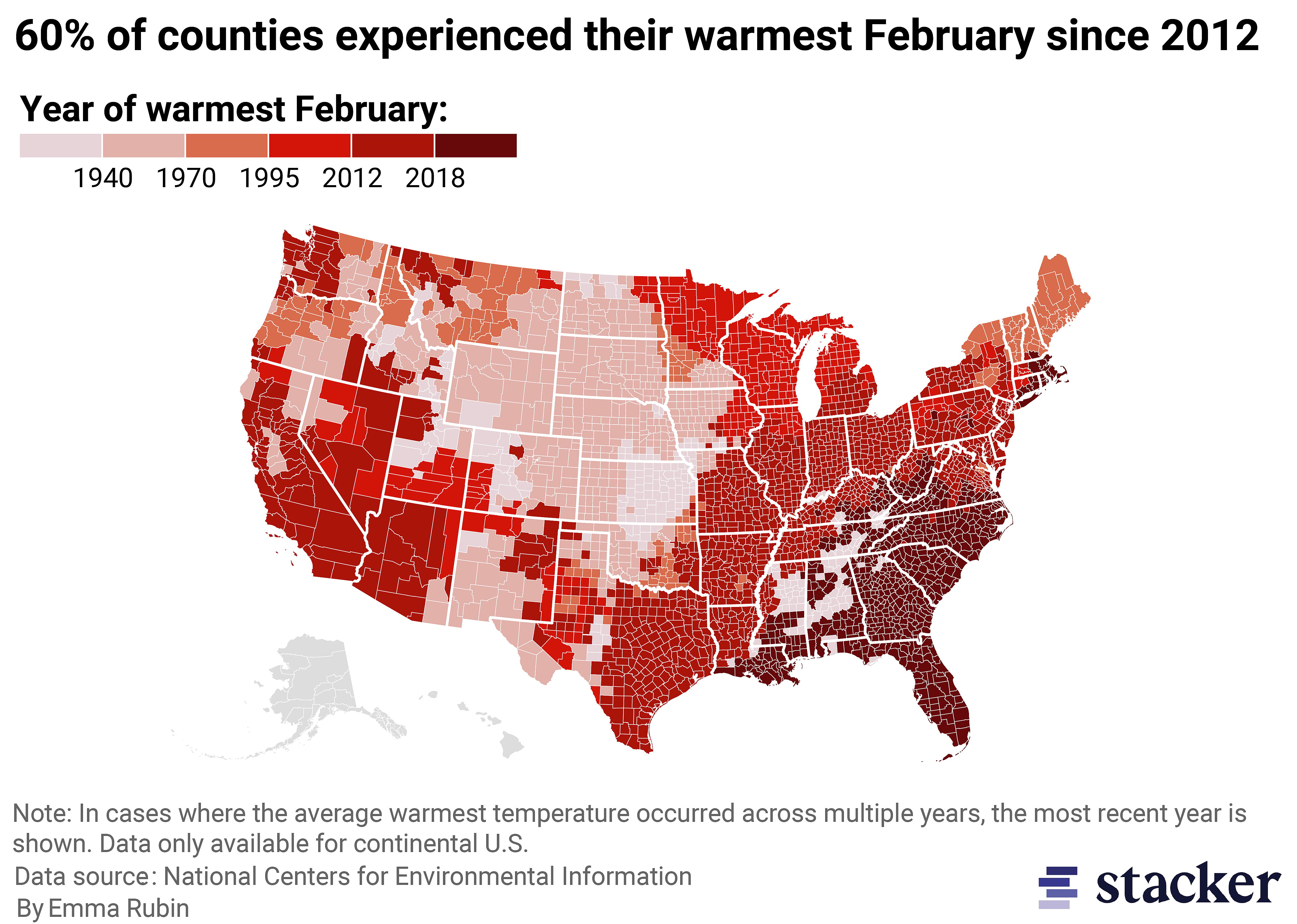 Warmest Februaries