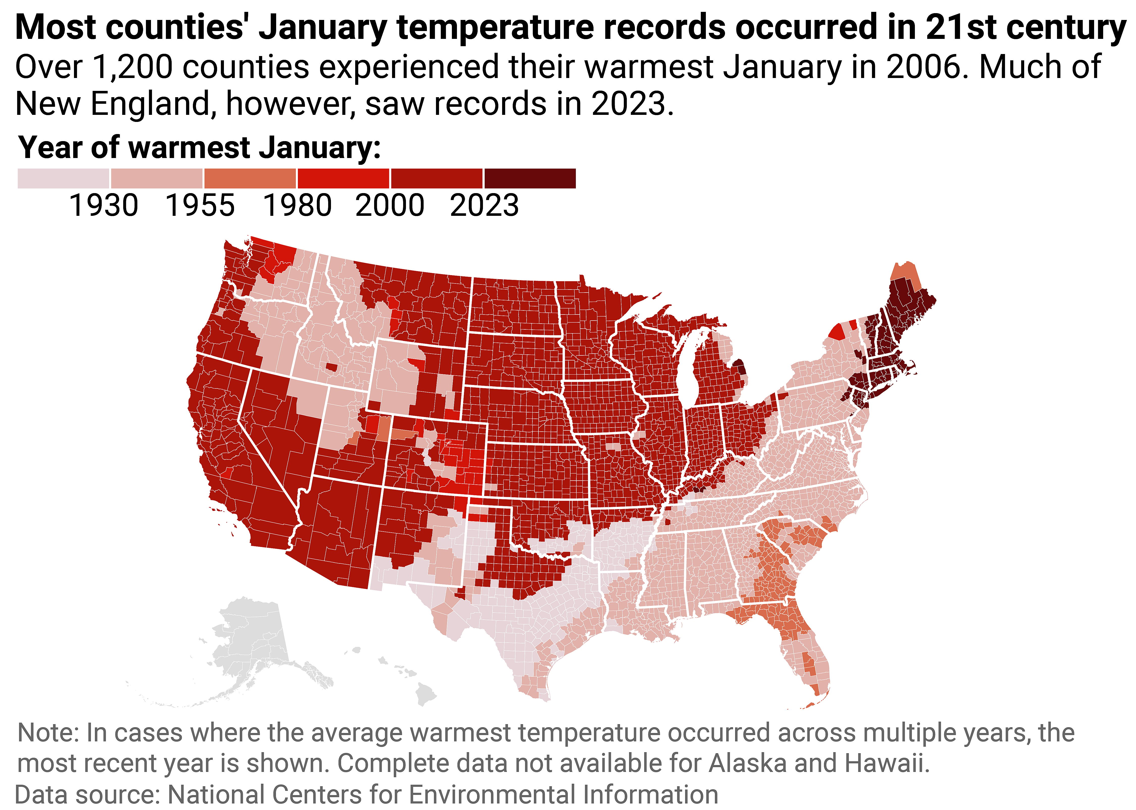 Warmest Januaries