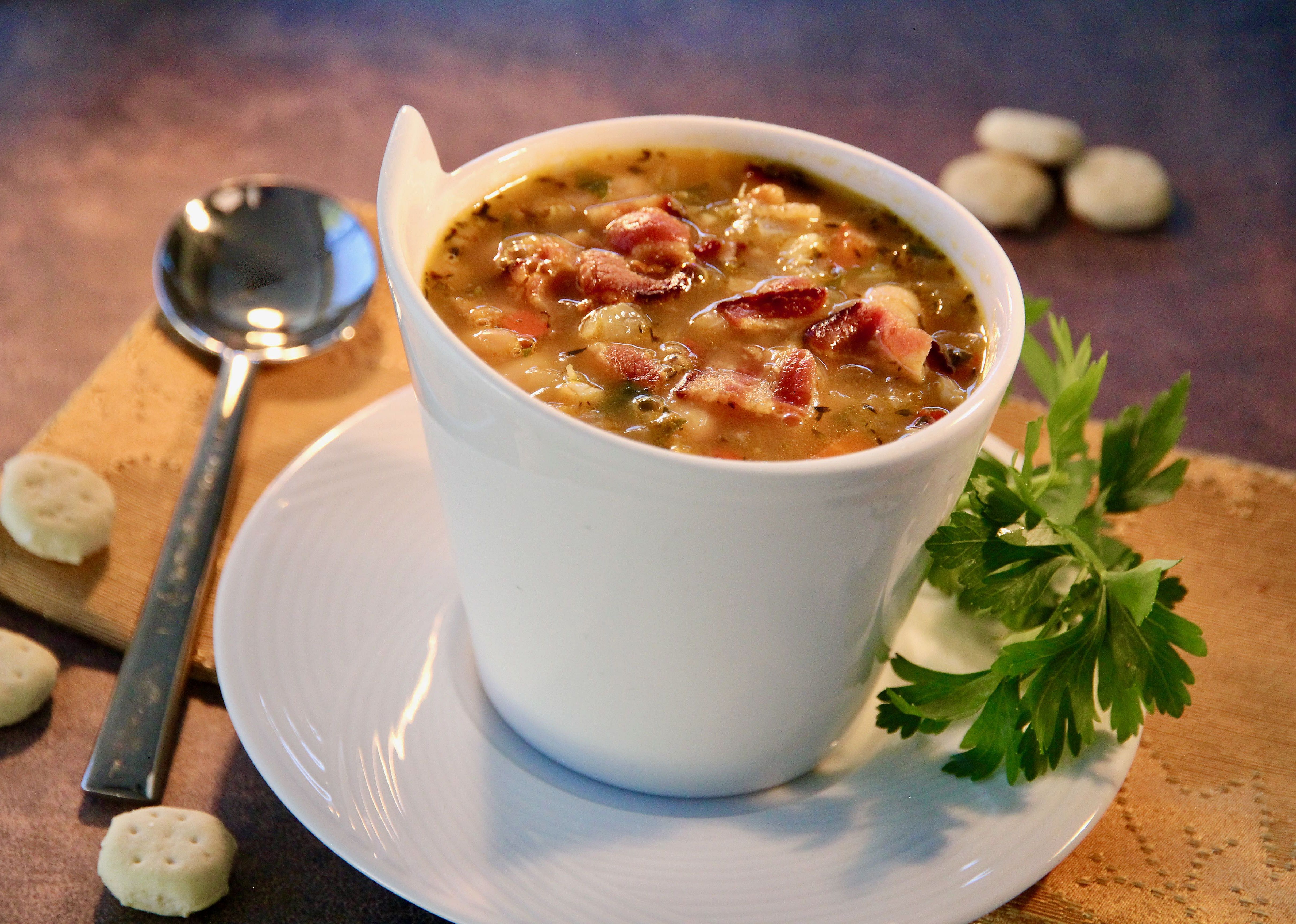 Bean, Bacon and Pepper Soup