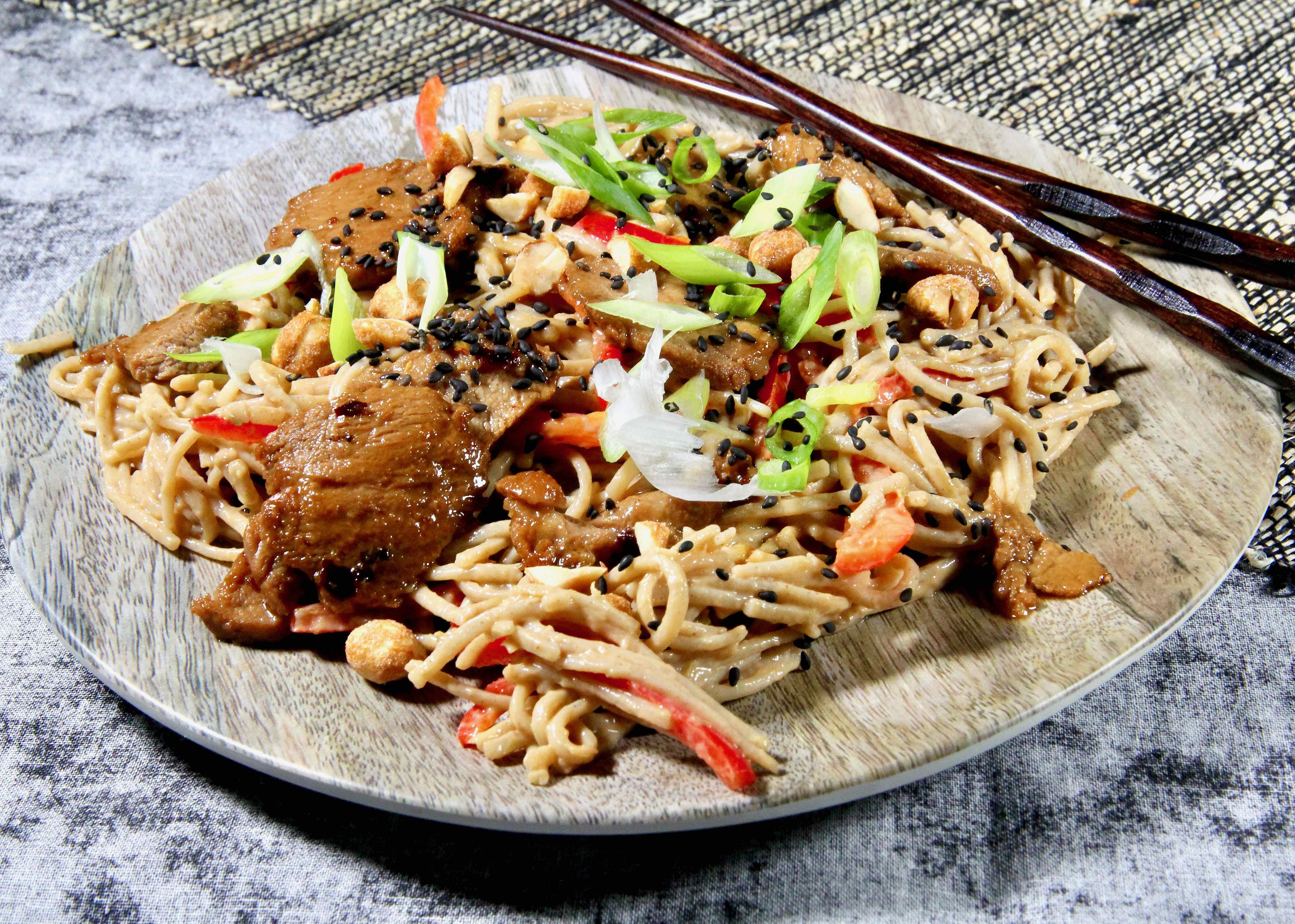 Cold Soba Noodles with Pork Tenderloin