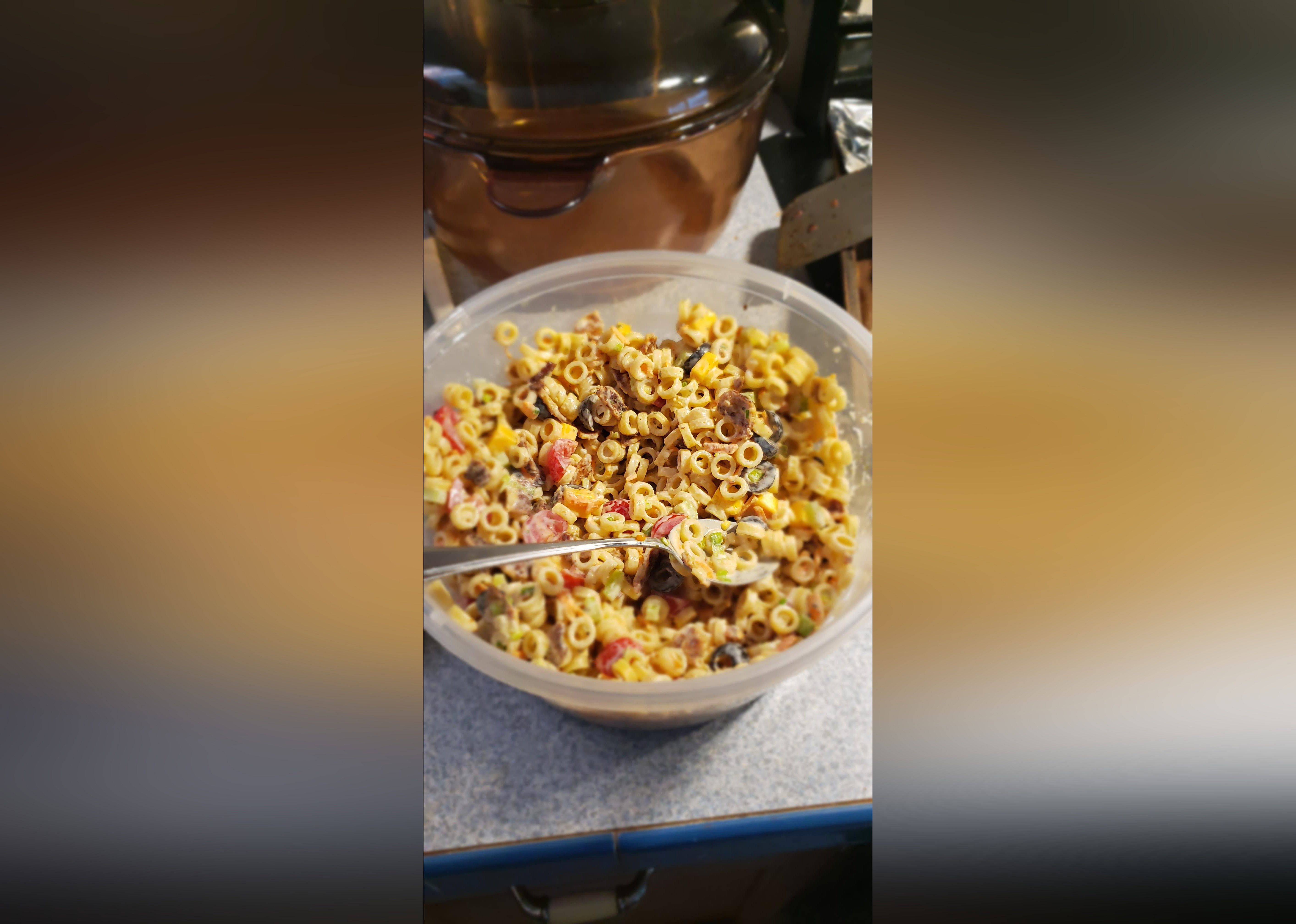 Ranch, Bacon, and Parmesan Pasta Salad