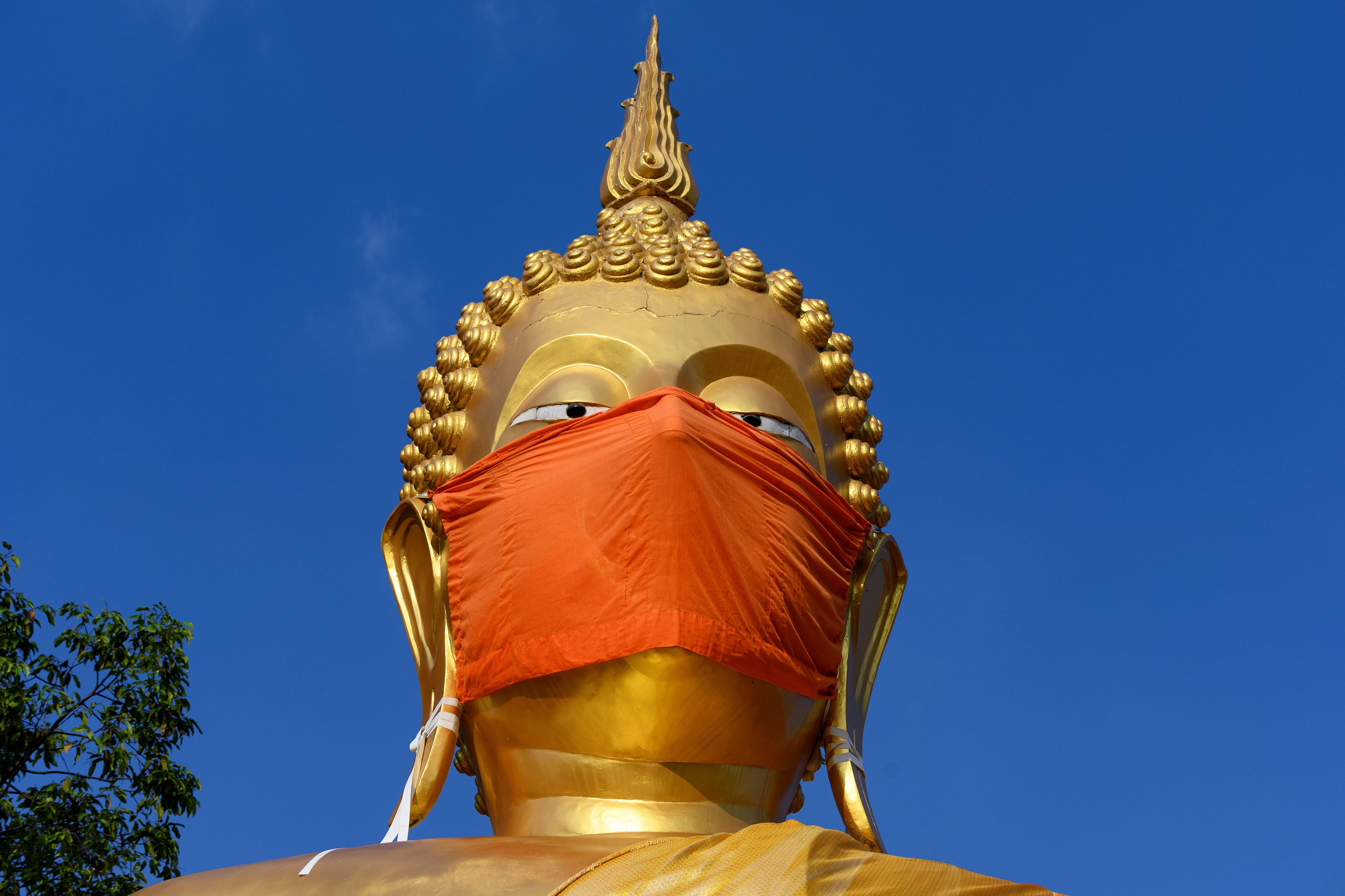 Protecting the Buddha in Bangkok, Thailand