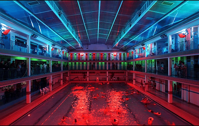 Pools will turn red if you pee in them