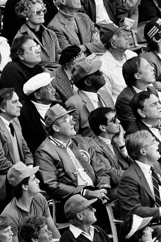 Crowd watching the Chicago Cubs and the San Diego Padres in 1984