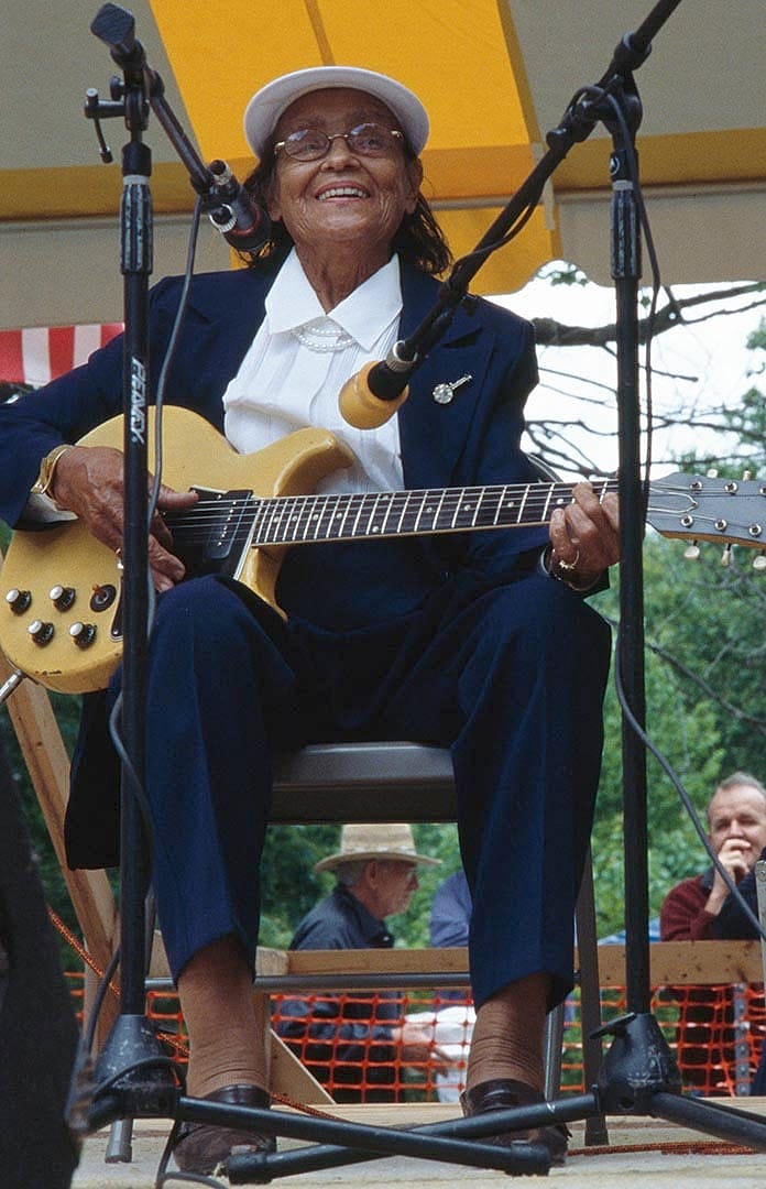 Blues guitarist and singer Etta Baker performing at the Wayne Henderson Music Festival in Virginia