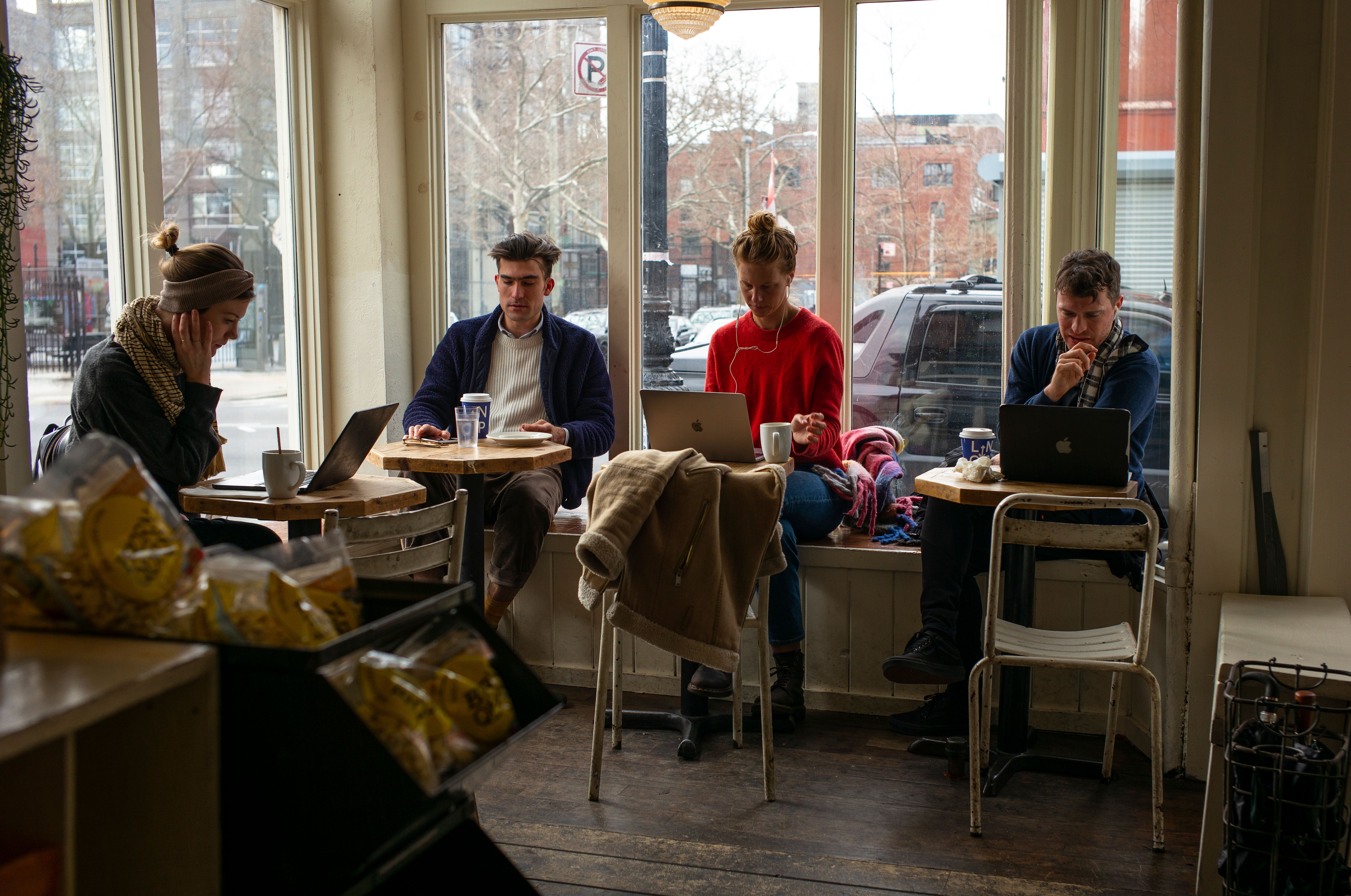 People at a coffee shop.