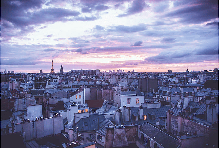 Rooftops at dusk