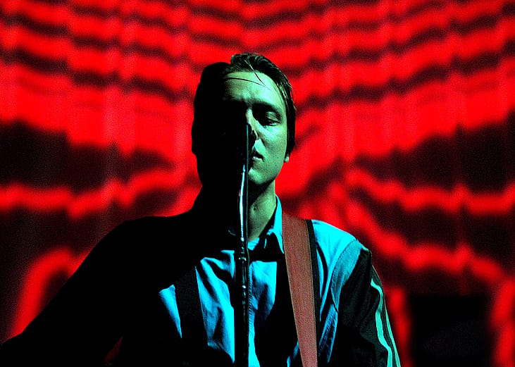 Win Butler of Arcade Fire at the Manchester Apollo.