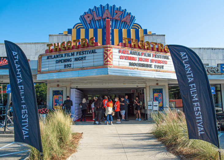 Exterior of the Plaza Theatre opening night of the Atlanta Film Festival