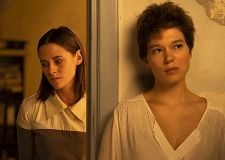 Kristen Stewart and Léa Seydoux in ‘Crimes of the Future’.