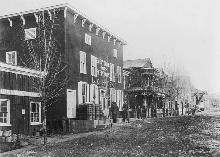 Street scene with general store