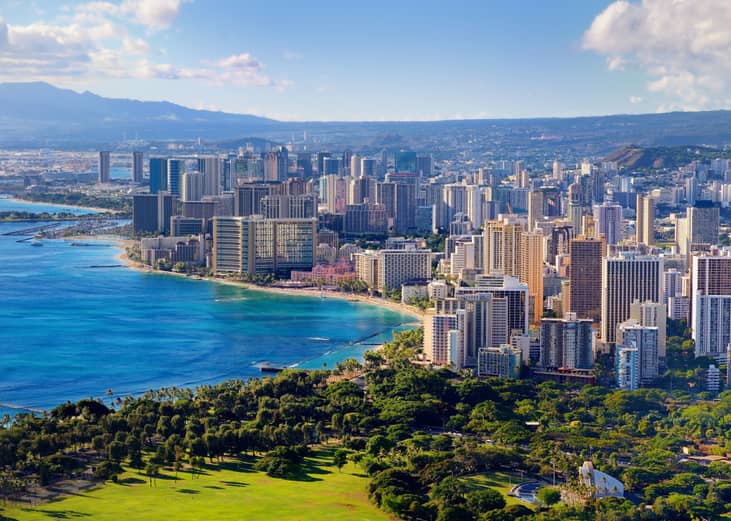 Honolulu Hawaii city view