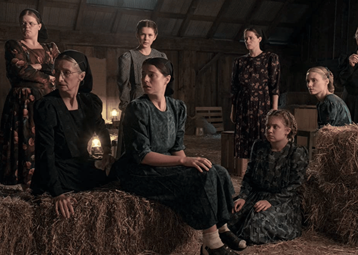 Rooney Mara, Claire Foy, and Jessie Buckley in ‘Women Talking.'