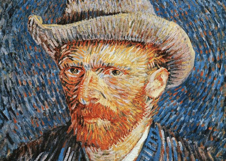 ‘Self-Portrait with Grey Felt Hat’ by Vincent van Gogh.