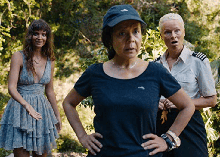 Vicki Berlin, Dolly De Leon, and Charlbi Dean in ‘Triangle of Sadness.'