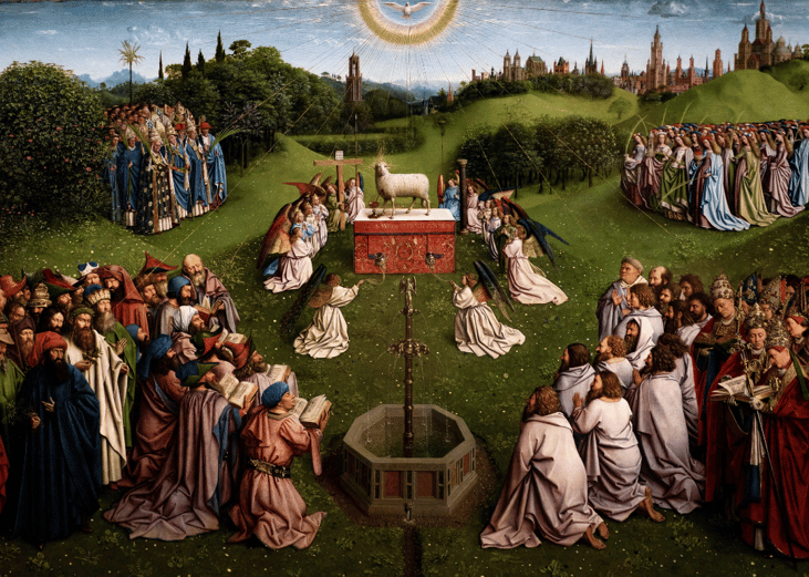 “The Ghent Altarpiece,” Hubert and Jan van Eyck