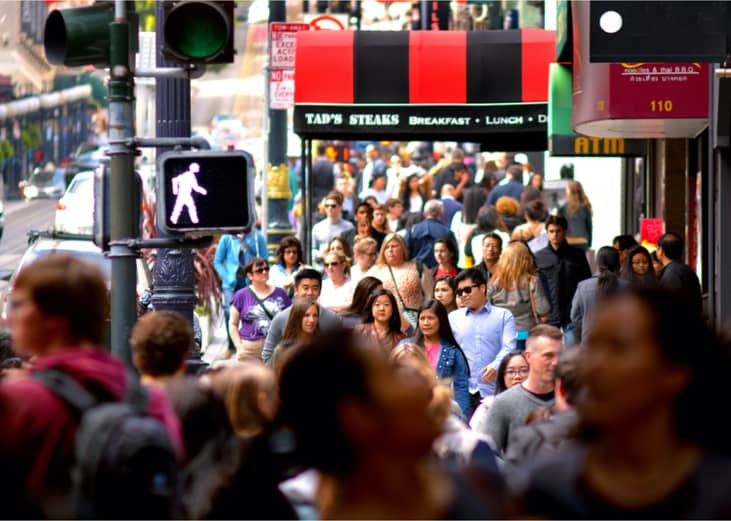 The number of workers increases