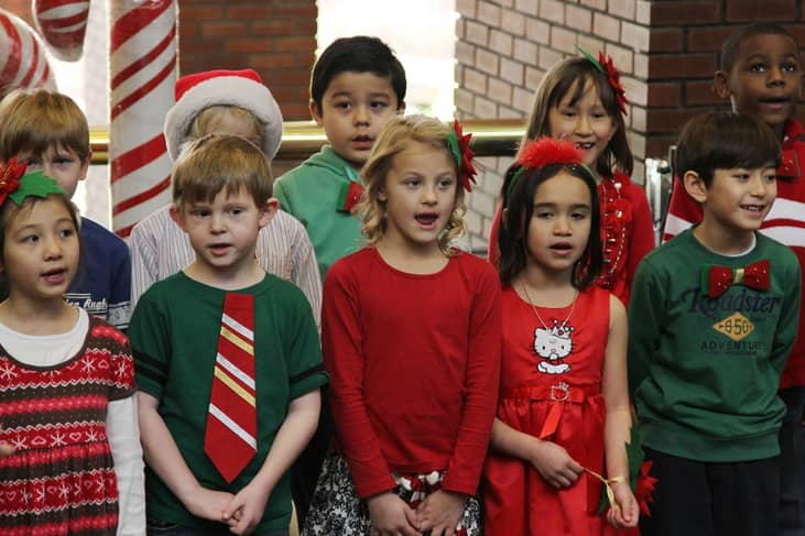 Singing Christmas carols