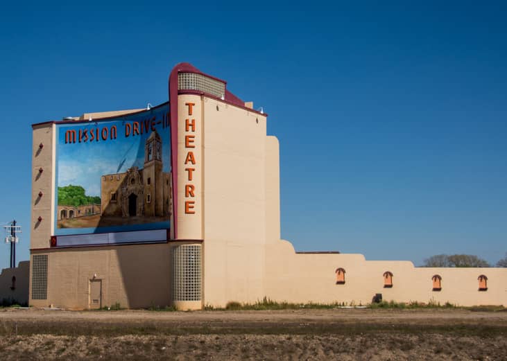 Restored Mission Drive-in Theatre in South San Antonio.